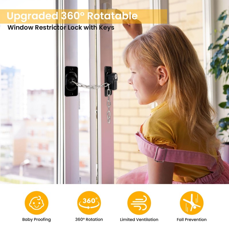 2 x No Drilling Cabinet Lock with Key Adjustable Fridge
