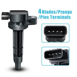 MAS Set of 4 Ignition Coil Pack & Iridium Spark plugs Compatible with Scion XA XB Toyota Yaris Echo Prius L4 1.5L Replacement for 5C1293 UF316T UF316 GN10312