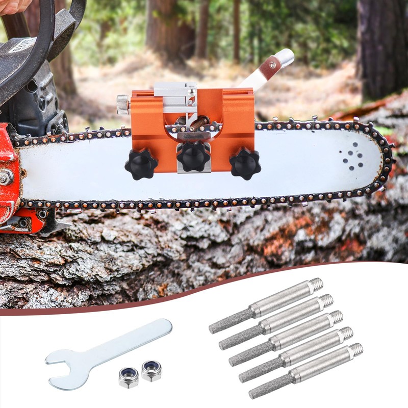 PATIKIL 5pcs 4mm Diamond Chainsaw Sharpener Grinding Polishing File Tool