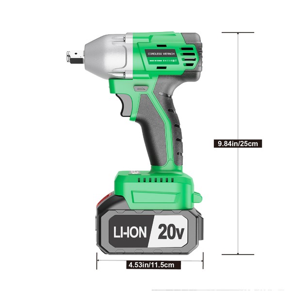 20V Cordless Drill Tool Set with 2 Batteries and Impact