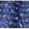 wowfabric4less123 2 Yard Blue Silver Turquoise Embroidery sequins Lace fabric