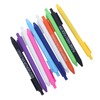 11Pcs Press Ballpoint Pen Colorful Shell 0.5mm Ballpoint Pen Black