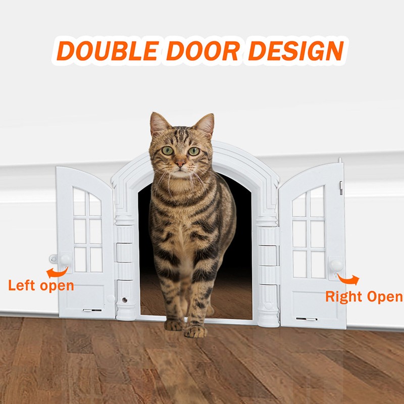 Cat Door Interior Door Secure Long Lasting Use Easy Install