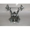Handmade Bench Press Weight Lifter, Metal Bolt Figurine, Miniature Athlete,