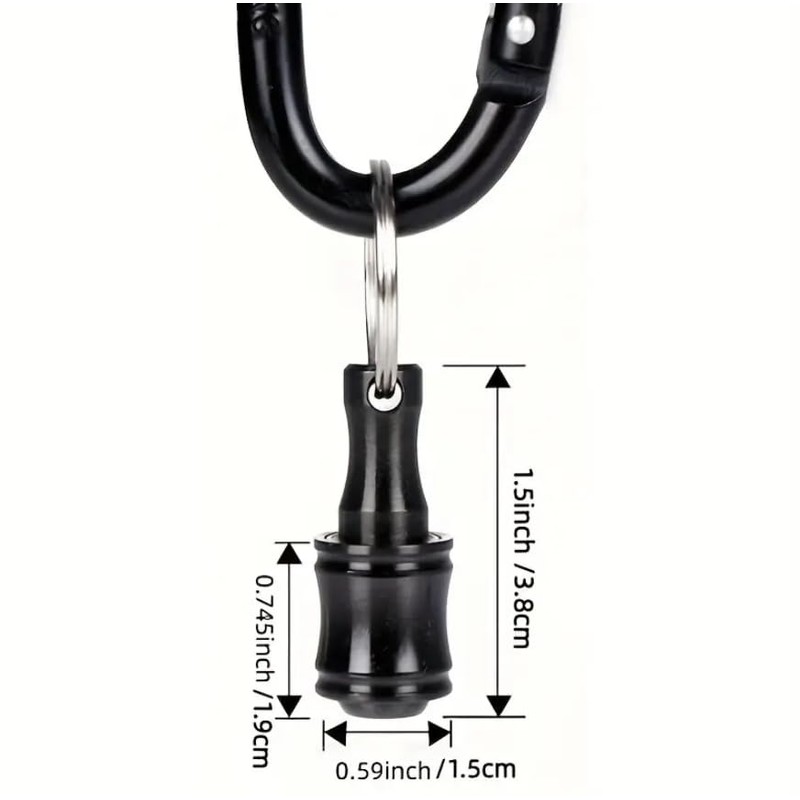 Bit Holder Keychain, 6 Pcs 1/4 Inch Aluminum Alloy Hex