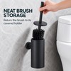 FALANGSHI FR07 Stainless Steel Toilet Brush and Holder Set, Brushed