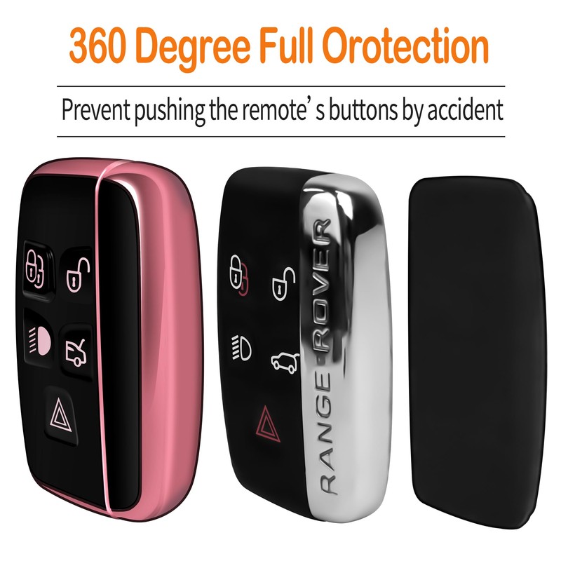 Sindeda for Land Rover Key Fob Cover with Keychain Soft