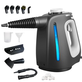 Pressurized Handheld Steam Cleaner with 14 PCS Accessories&Safety Lock, 1350W Multi-Purpose Steamer for Cleaning, Portable Steam Cleaner for Home,Car,Grout,Furniture,Bathroom,Kitchen,Tiles&Couch
