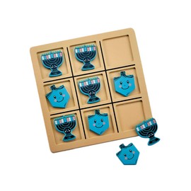 Rite Lite Hanukkah Tic Tac Toe Game - Jewish Board Game Wooden Display Chanukah Gifts for Kids Holiday Party Favors Judaism A Perfect Family-Friendly Party Game Fun & Educational Festival of Lights