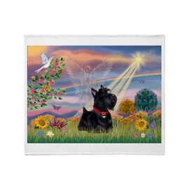 CafePress Cloud Angel & Scotty Throw Blanket Super Soft Fleece Plush Throw Blanket, 60"x50"