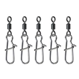 Fishing Swivels with Strong Snap Fishing Tackle 360 Degree Rotation Strong Snap Saltwater Fishing Tackle Corrosion Resistant Rust Resistant Easy to Carry 5 Sizes Set of 50 with Storage Case