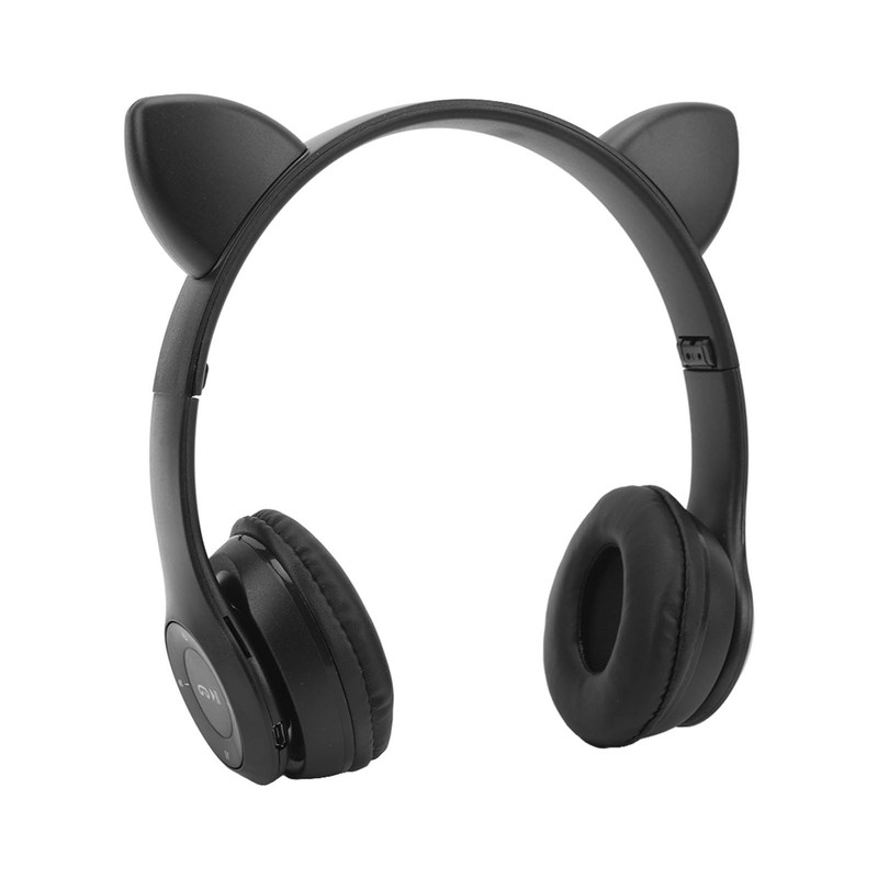 P47M Wireless Headphone Cute Cartoon Cat Ear LED Light 400mAh