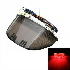 HARIFOGER Smoked ATV LED Taillight 12V Motorcycle Brake Light with LED Turn Signals Compatible with 2003-2006 Honda CBR600RR 2004-2007 CBR1000RR