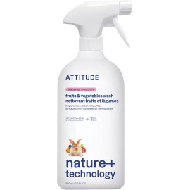 ATTITUDE Fruit and Vegetable Wash Removes Wax Dirt and Impurities Plant- and ...