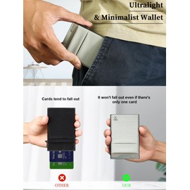 Pop Up Wallet for Men with Quick Access to Cards, RFID Minimalist Men's Wallet That Can Hold 6 Credit Cards, The for Men(1 Pcs