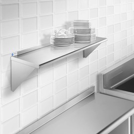 GRIDMANN NSF Stainless Steel 14" x 48" Kitchen Wall Mount Shelf Commercial Restaurant Bar w/ Backsplash