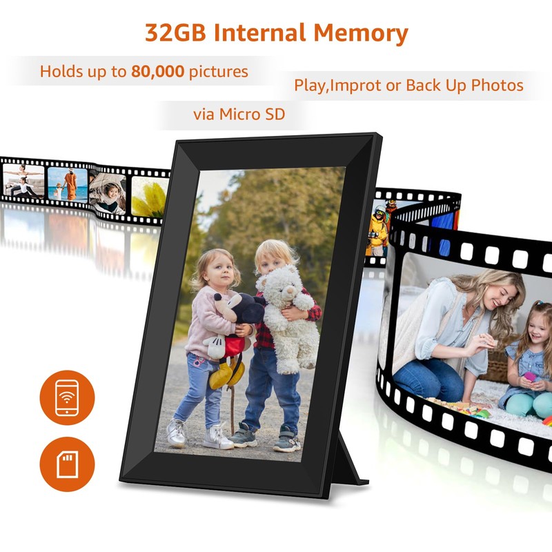 FRAMEO Digital Picture Frame WiFi 10.1 inch Digital Photo Frame