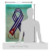 USA Decoration Pray for Cuba Burlap House Flag Pack Support