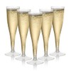 MATANA 96 Premium White Plastic Plates with Gold Rim, 2