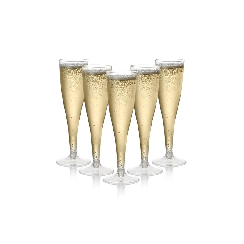 MATANA 96 Premium White Plastic Plates with Gold Rim, 2