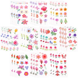 HINZIC 327pcs Flower Temporary Tattoos for Girls, 109 Styles Fake Waterproof Cute Small Rose Floral Leaf Body Tattoo Stickers for Adult Birthday Party Favors Supplies Gifts Decorations