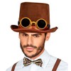 Felt Steampunk Top Hat With Goggles Victorian Fancy Dress Costume