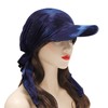 ZLYC Women's Chemo Headwear Brim Visor Hat Beanie Hat, Tie