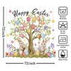 Easter Shower Curtain Bunny Easter Eggs Tree Shower Curtain for