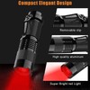 MODOAO 3 Pack Tactical Flashlight with Red Blue Green LED,