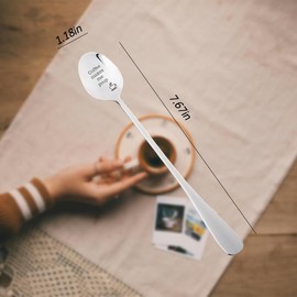 Funny Engraved Gifts Spoon Coffee Makes Me Poop Spoon Gift for Coffee Lovers Birthday Christmas Gifts for Friend Daughter Son Mom Dad Wife Husband Coffee Tea Spoon Hilarious Gift Ideas