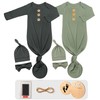 2Pk Newborn Baby Knotted Gowns, Soft Coming Home Outfit with
