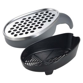 Shimomura 41689 Grater with Drainer, Radish, Made in Japan, Crisp Texture, Slanted for Light Grating Power, 2 Types of Grating, Anti-Slip, Udon Soba, Mizore Hot Pot, Grilled Fish, Grater, Tsubame