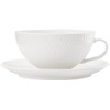 White Basics Diamonds Tea Cup & Low Saucer