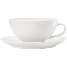 White Basics Diamonds Tea Cup & Low Saucer