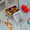 Metal Tins Small,4 pcs Empty Rectangular Hinged Tins Container with