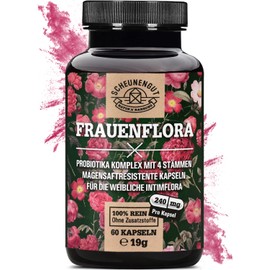 Frauenflora Intimate Flora Complex with 200 Billion CFU/g - Important: Laboratory Tested with 4 Bacterial Strains Lactobacillus Reuteri, Rhamnosus, Crispatus and Acidophilus I Gastric Juice Resistant