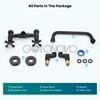 gotonovo Wall Mount Kitchen Sink Faucet Double Cross Handle Commercial