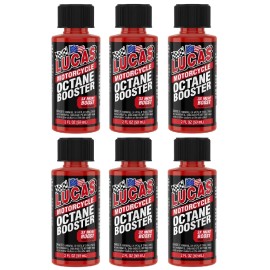 Lucas Oil 6 Pack!!!Lucas Oil 10725  Motorcycle Octane Booster Fuel Additive 2 Ounce Bottle