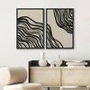 SIGNWIN Framed Canvas Print Wall Art Set Dark Geometric Spiral