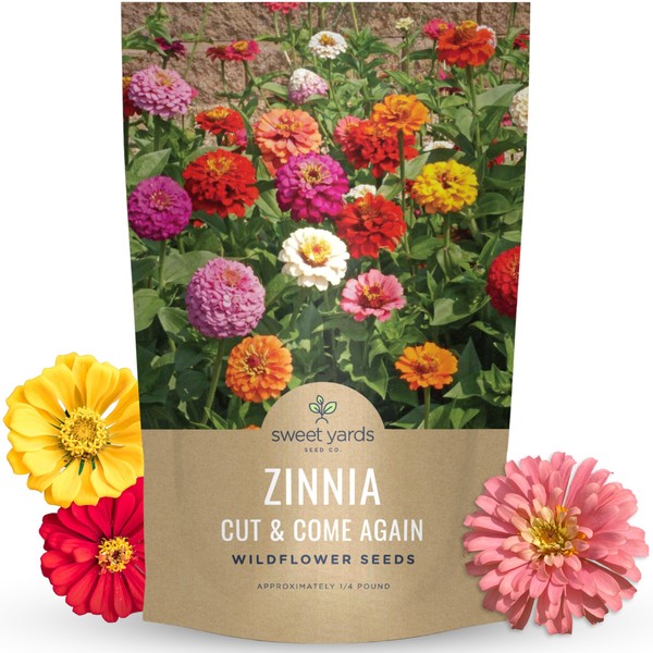Zinnia Cut & Come Again Mix - Bulk 1/4 Pound