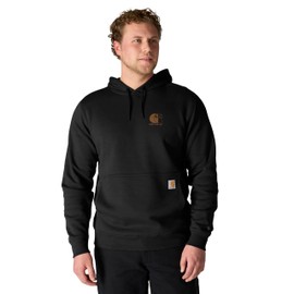 Carhartt Men's Force Relaxed Fit Lightweight Logo Graphic Sweatshirt, Black, Medium