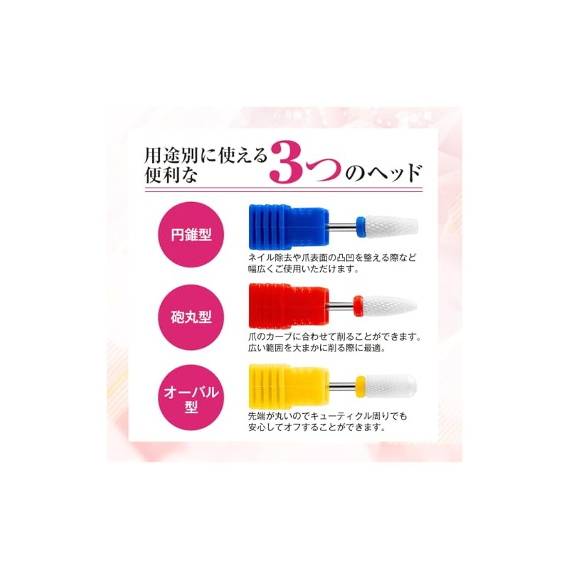 RENAGE Nail Drill Bit Set for Electric Nail Machines (Ceramic