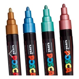 Posca 8 Plumones Tipo Posca Pintura Acrilica Pc-5m Color Metalico