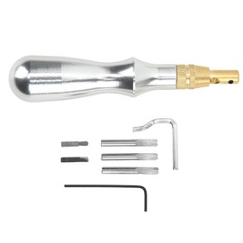 5 in 1 Leather Groover Multifunctional Aluminum Handle Stitching Groover DIY Hand Made Leather Tools