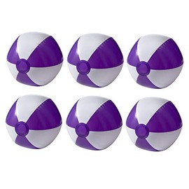noTrash2003 Set of 6 Inflatable Water Balls Beach Balls Beach Ball Holiday Beach Pool (Purple)