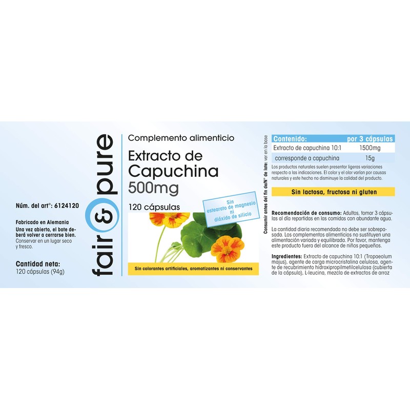 Fair & Pure® - Nasturtium Extract 500 mg - 10x