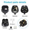 UK Plugs with 13 AMP Fused, 3 pin Mains Plug