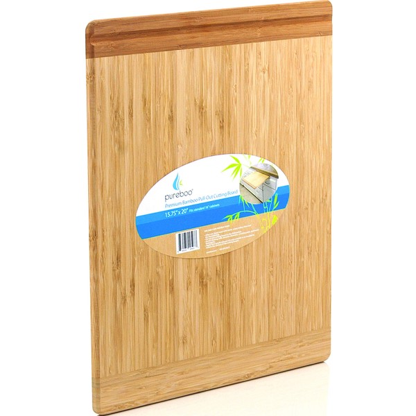 Pureboo Premium Bamboo Pull-out Cutting Board - 8 Different Sizes to Fit Most Standard Slots