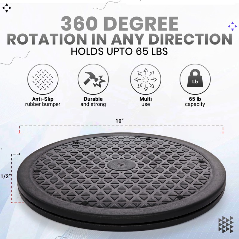 10 Inch Lazy Susan Turntable Organizer, Non Skid Large Lazy