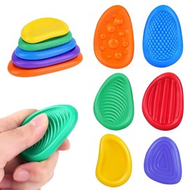 KEWUF Pack of 6 Fidget Toys, Sensory Stones, Stress Relief Sensory Toy, Anti-Stress Toy, Sensory Toys for Stress, Anxiety, ADHD & Autism for Adults, Children, Stress Relief Toy